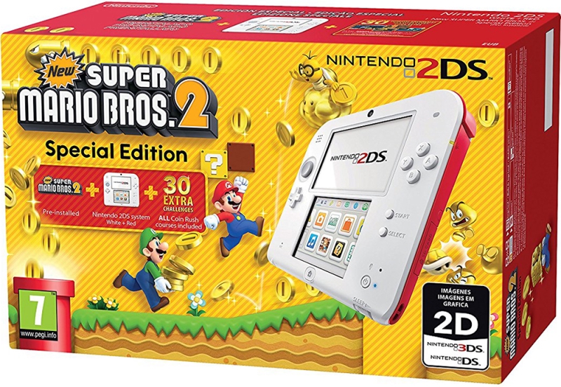 NINTENDO Nintendo 2DS console bianco e rosso + Super Mario Bros. 2 bundle
